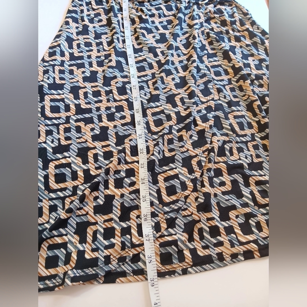 Dress Glamour, Faux wrap Dress geometric, Full stretch, Business,Formal,sz 6. - Picture 13 of 17